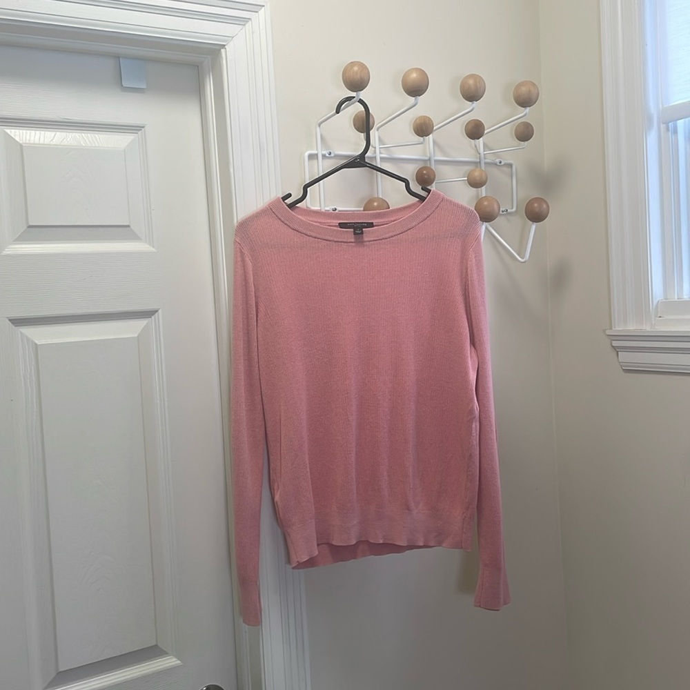 Ann Taylor - Cashmere Blend long sleeve Top - Neutral Pink - LP